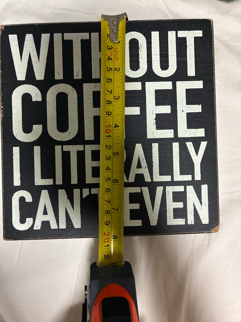 Black & White Coffee Typography Wall Plaque